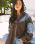 MAÏTTÈ <BR><BR>CAMISA COM TULE - TAM U