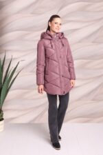 ROBERTO BASSI <BR><BR> PARKA ACOLCHOADA - ROSE BROWN