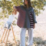 MAÏTTÈ <BR><BR>CAMISA OVERSIZE - MULTICOR E MULTITEXTURAS - TAM U