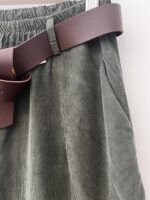 ELLA BY TAM<BR><BR> CALÇA BOMBAZINA -  VERDE / BEGE / CASTANHO / BORDEAUX - TAM U - Image 3