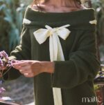 MAÏTTÈ <BR><BR>CAMISOLA LÃ COM LAÇO MAXI - VERDE - TAM U - Image 4