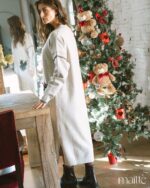 MAÏTTÈ <BR><BR> VESTIDO COMPRIDO CRU - TAM U - Image 5