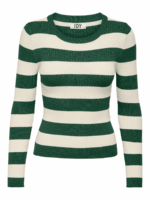 PULLOVER JDY - JDYPLUM O-NECK GREEN EGGNOG STRIPES