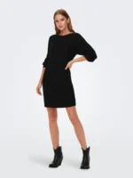 JDY <BR><BR> JDYWHITNEY MEGAN BOAT DRESS - BLACK - Image 6