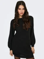 JDY <BR><BR> JDYWHITNEY MEGAN BOAT DRESS - BLACK - Image 3
