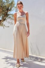 ELLA BY TAM <BR><BR> MACACÃO WIDE LEG ALÇA TRAÇADA BEGE - Image 3