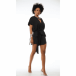 MACACÃO CURTO PRETO TROPICAL BRASIL - TAM U