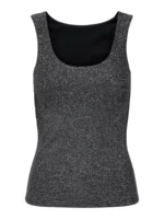 ONLY <BR><BR> ONLEA GLITTER 2 WAYS TOP - BLACK - Image 4