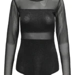 ONLY <BR><BR> ONLESTHER GLITTER BODY - BLACK