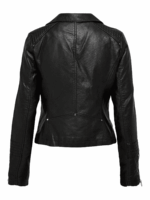 ONLY <BR><BR>CASACO - ONLGEMMA FAUX LEATHER BIKER - BLACK - Image 3