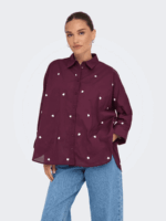 ONLY <BR><BR>CAMISA ONLNEW LINA GRACE - BURGUNDY - Image 5
