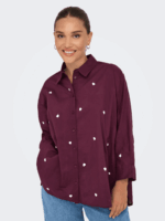 ONLY <BR><BR>CAMISA ONLNEW LINA GRACE - BURGUNDY