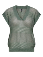 ONLY <BR><BR> ONLNOELLE STRUCTURE GLITTER V-NECK - LAUREL SILVER GLITTER / SUNLIGHT GOLD GLITTER