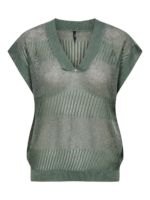 ONLY <BR><BR> ONLNOELLE STRUCTURE GLITTER V-NECK - LAUREL SILVER GLITTER / SUNLIGHT GOLD GLITTER - Image 5