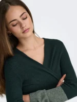 ONLY <BR><BR> ONLQUEEN LONG CARDIGAN - GREEN - Image 3