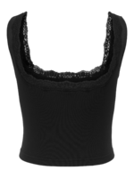 ONLY <BR><BR> ONLVICKY LACE SINGLET SQUARE NECK BLACK / WHITE / PEACH - Image 3