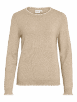 VILA <BR><BR> PULLOVER VIRIL - BEGE / CINZA - Image 9