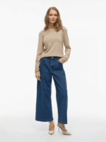 VILA <BR><BR> PULLOVER VIRIL - BEGE / CINZA - Image 6