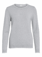 VILA <BR><BR> PULLOVER VIRIL - BEGE / CINZA