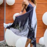 VESTIDO PRETO E BRANCO SEM COSTAS TROPICAL BRASIL - TAM U