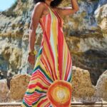 VESTIDO COLORIDO CAVA V TROPICAL BRASIL - TAM U