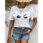 ELLA BY TAM <BR><BR>T-SHIRT OLHOS BRANCA