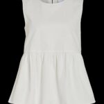 VILA <BR><BR> TOP PEPLUM VIDONNA - WHITE