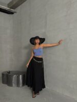 ELLA BY TAM <BR><BR> TOP BUSTIER QUADRADOS AZUL - Image 4