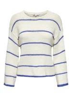 PULLOVER ONLY - ONLGEENA 7/8 STRIPE O-NECK - Loose Fit - Image 5