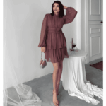 ELLA BY TAM<BR><BR>VESTIDO CHIFFON AMEIXA