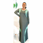 VESTIDO MALHA DOIS VERDES TROPICAL BRASIL - TAM L