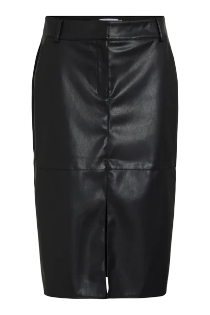 VILA <BR><BR> VIDAGMAR HW MIDI COATED SKIRT