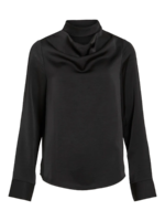 VILA <BR><BR> BLUSA VIFADIA DRAPED TOP - BIRCH / BLACK
