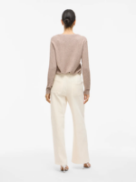 VILA <BR><BR> VIKITA RW WIDE CORDUROY PANTS - BIRCH - Image 4