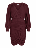 VILA <BR><BR> VIPARTINA DRESS - BURGUNDY