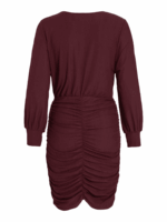 VILA <BR><BR> VIPARTINA DRESS - BURGUNDY - Image 5