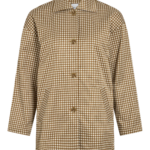 VILA <BR><BR> VIPEARY CHECK JACKET SNOW WHITE TAPENADE