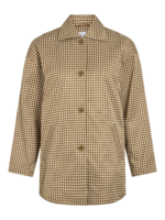 VILA <BR><BR> VIPEARY CHECK JACKET SNOW WHITE TAPENADE