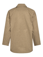 VILA <BR><BR> VIPEARY CHECK JACKET SNOW WHITE TAPENADE - Image 2