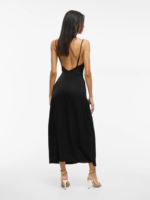 VILA <BR><BR> VIRAVENNA STRAP ANKLE DRESS - BLACK / CABERNET / WINSOME ORCHID SMALL FLOWERS - Image 8