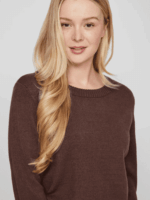 VILA <BR><BR> PULLOVER VIRIL O-NECK - BLACK / WHITE / COFFEE BEAN - Image 9