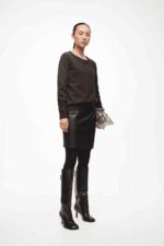 VILA <BR><BR> PULLOVER VIRIL O-NECK - BLACK / WHITE / COFFEE BEAN - Image 10