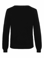 VILA <BR><BR> PULLOVER VIRIL O-NECK - BLACK / WHITE / COFFEE BEAN - Image 6