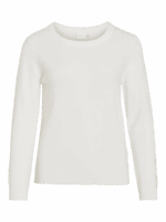 VILA <BR><BR> PULLOVER VIRIL O-NECK - BLACK / WHITE / COFFEE BEAN - Image 2