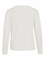 VILA <BR><BR> PULLOVER VIRIL O-NECK - BLACK / WHITE / COFFEE BEAN - Image 3