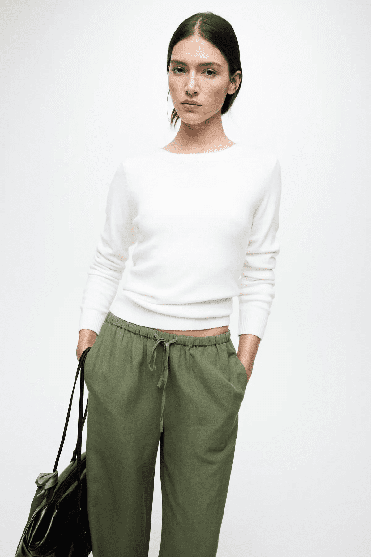 VIRIL-O-NECK-KNIT-TOP-white-4.png VILA <BR><BR> PULLOVER VIRIL O-NECK - BLACK / WHITE / COFFEE BEAN - Image 1