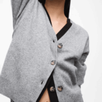 VILA <BR><BR> VIRIL V-NECK CARDIGAN - GREY