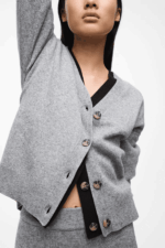VILA <BR><BR> VIRIL V-NECK CARDIGAN - GREY