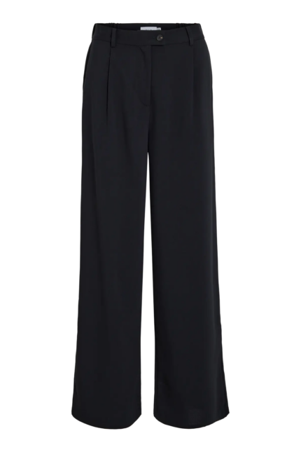 VILA <BR><BR> VISIFFE HW WIDE PANTS - BLACK