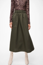 VILA <BR><BR> VISOPHIE HW ANKLE SKIRT GREEN - Image 4